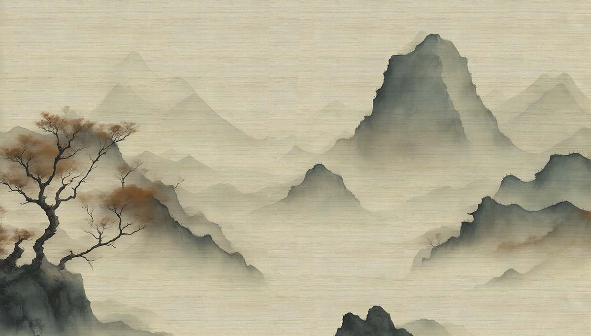 Japan Mountain Mural